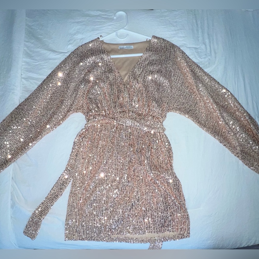 Pull&Bear / Sequin gold mini dress